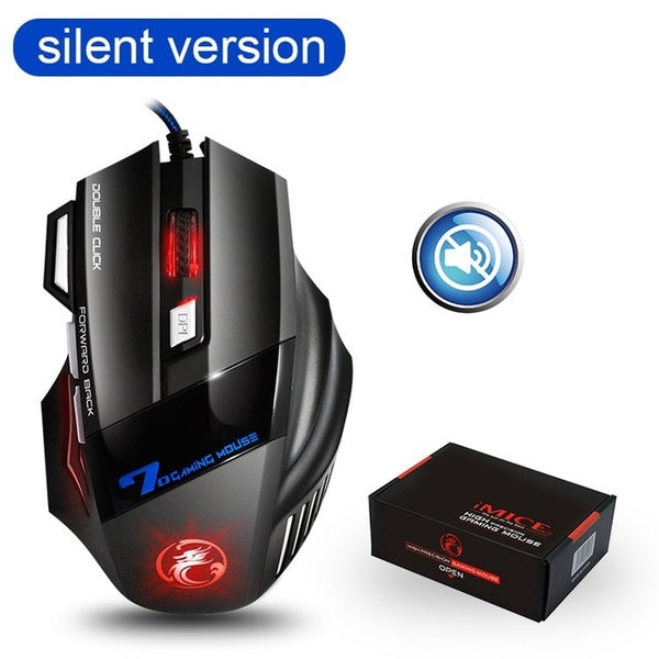 Ergonomic Wired Gaming Mouse 7 Button 5500 DPI LED USB Computer Mouse Gamer