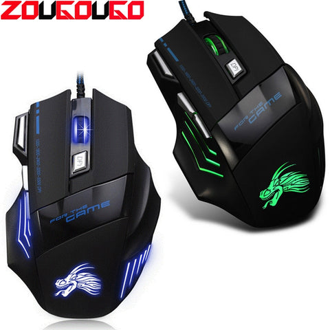 Professional 5500 DPI Gaming Mouse 7 Buttons LED Optical USB Wired Mice for Pro Gamer High Quality