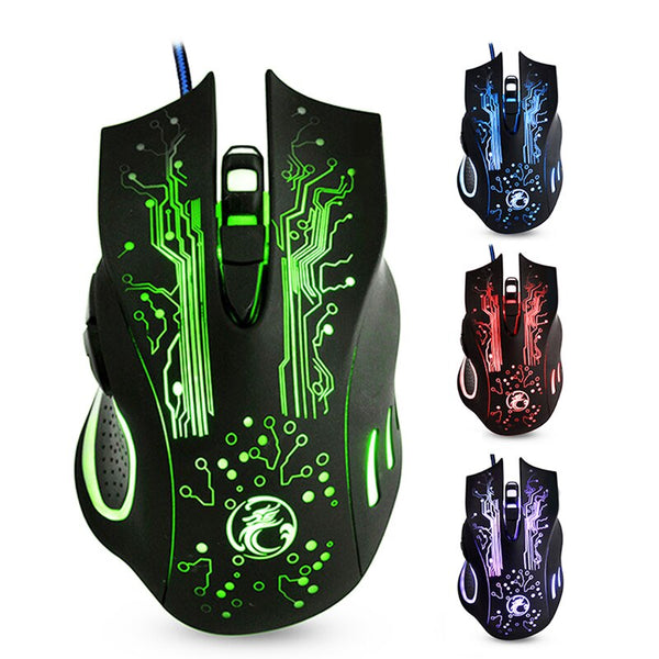 Wired LED Gaming Mouse 5000 DPI USB Ergonomic Mause