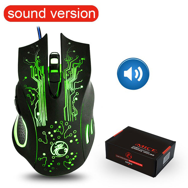 Wired LED Gaming Mouse 5000 DPI USB Ergonomic Mause