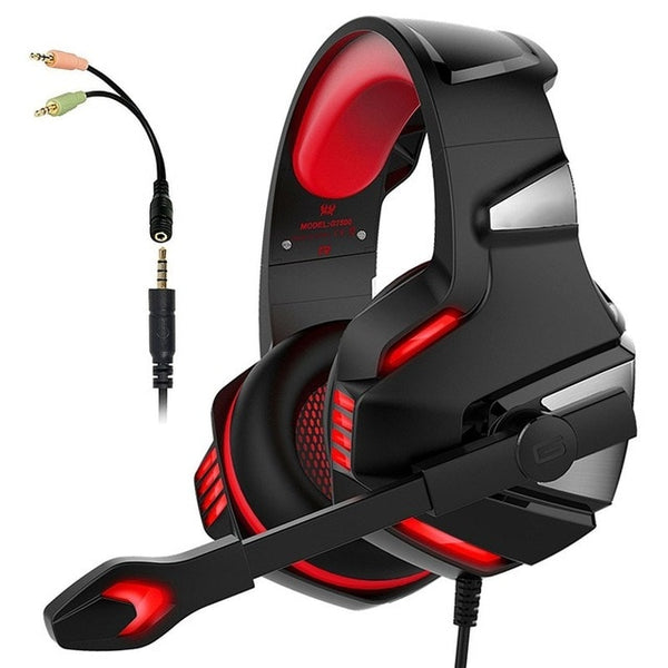 T&ACYML Gaming Headphone Best Computer Stereo Deep Bass Wired Game Earphone Gamer