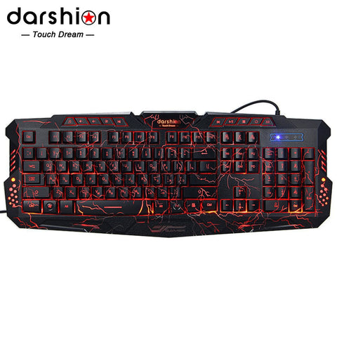 Darshion M300 Russian/English Backlit Keyboard LED Gaming Keyboard