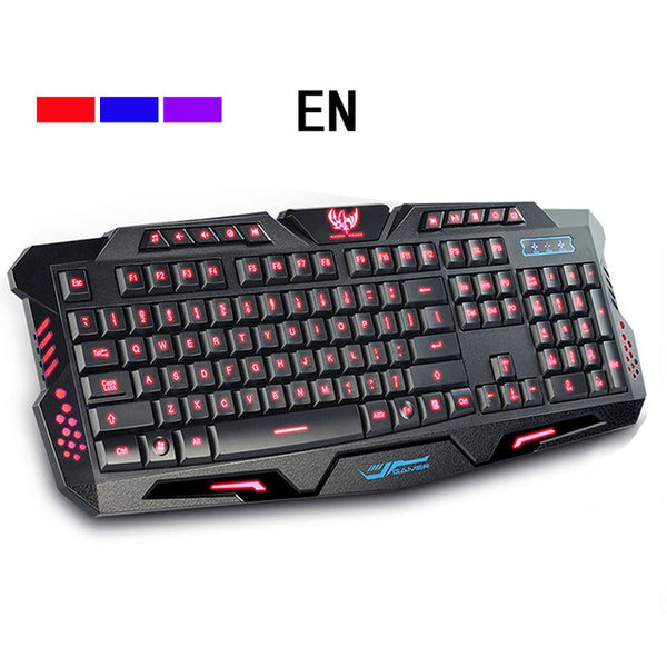 Darshion M300 Russian/English Backlit Keyboard LED Gaming Keyboard