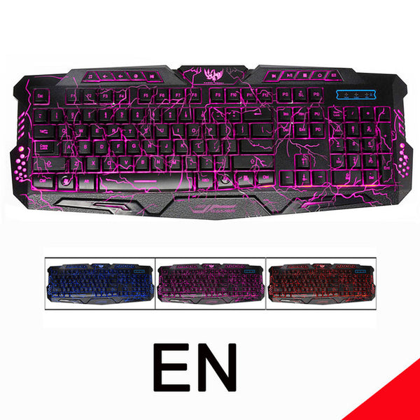 Darshion M300 Russian/English Backlit Keyboard LED Gaming Keyboard